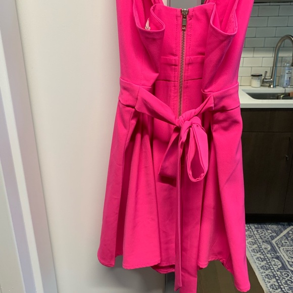 L’ATISTE hot pink low cut romper. - Picture 2 of 7